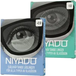 Niyado Silicone Stick On Linser Med Styrke