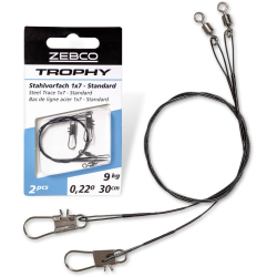 Zebco Trophy Steel Trace 1x7 Stlforfang 2 stk.