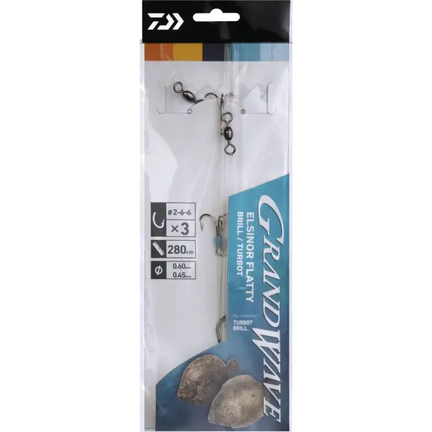 Daiwa Grandwave Elsinor Flatty Fladfiskeforfang Turbot #2 #6 #6 Turbot #2 #6 #6