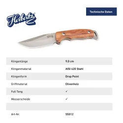 Herbertz Jagtkniv - Oliven