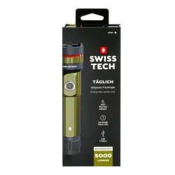 SwissTech Tglich 5000lm Genopladelig Lommelygte