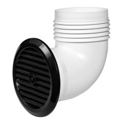 Velcron 90grader Adapter til ventilationsrist