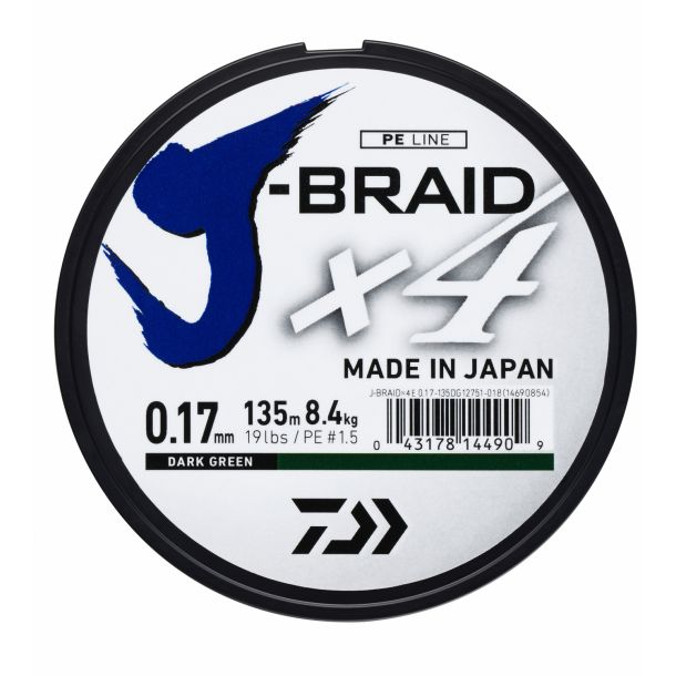 Daiwa J-Braid x4 1350m Dark Green