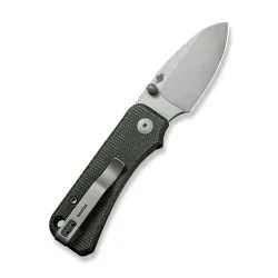 CIVIVI Baby Banter Green Micarta Gray Stonewashed Nitro-V Blade