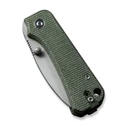 CIVIVI Baby Banter Green Micarta Gray Stonewashed Nitro-V Blade