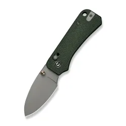 CIVIVI Baby Banter 2 Green Canvas Micarta Gray Stonewashed Nitro-V Blade