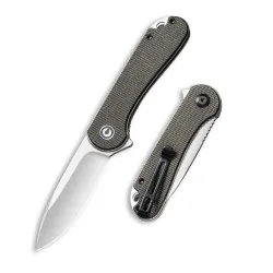 CIVIVI Elementum Dark Green Micarta Satin Finished D2 Blade