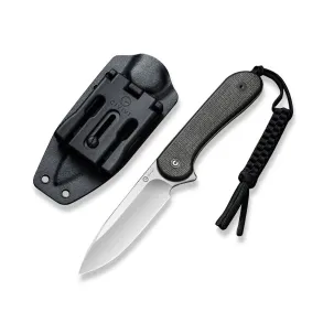 CIVIVI Elementum Fixed Blade Dark Green Micarta Satin Finished D2 Blade