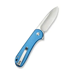 CIVIVI Elementum II Button Lock Blue Aluminum Satin Finished Nitro-V Blade