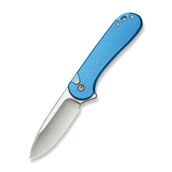 CIVIVI Elementum II Button Lock Blue Aluminum Satin Finished Nitro-V Blade