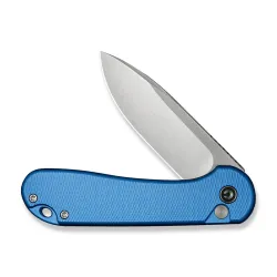 CIVIVI Elementum II Button Lock Blue Aluminum Satin Finished Nitro-V Blade