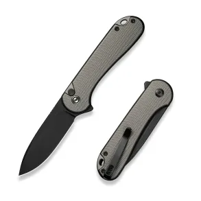 CIVIVI Elementum II Button Lock Gray Aluminum Black Stonewashed Nitro-V Blade