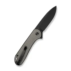 CIVIVI Elementum II Button Lock Gray Aluminum Black Stonewashed Nitro-V Blade