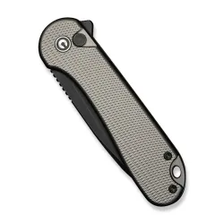 CIVIVI Elementum II Button Lock Gray Aluminum Black Stonewashed Nitro-V Blade