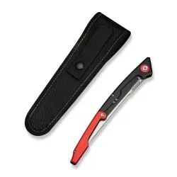CIVIVI Shawka Black/Red Aluminum Handle Satin Finished 14C28N Blade