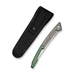 CIVIVI Shawka Gray/Green Aluminum Handle Satin Finished 14C28N Blade