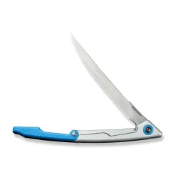 CIVIVI Shawka Silver/Blue Aluminum Handle Satin Finished 14C28N Blade