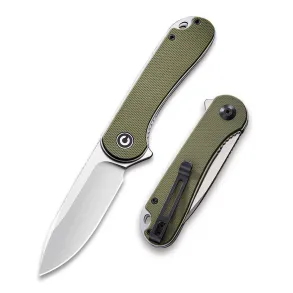 CIVIVI Elementum Green G10 Satin Finished D2 Blade