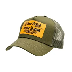 Effektlageret Born To Fish Forced To Work Olive/Orange Cap