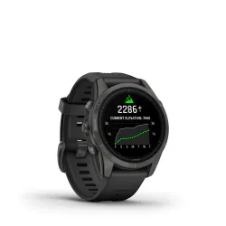 Garmin ur Epix Pro Gen 2 Sapphire edition 42mm- Carbon Gray DLC titanium med sort rem