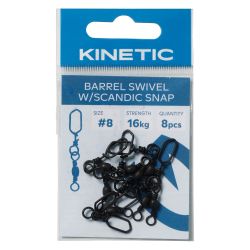 Kinetic Barrel Swivel W/Scandic Snap