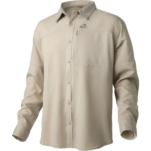 Geoff Anderson Ezmar Light Weight Long Sleeve Skjorte Khaki S Khaki S