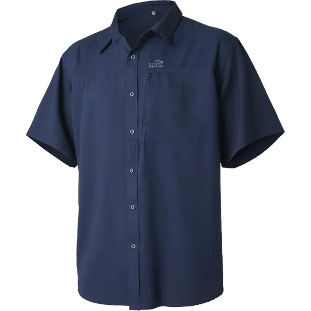 Geoff Anderson Ezmar Light Weight Short Sleeve Skjorte Bl&aring; XL Bl&aring; XL