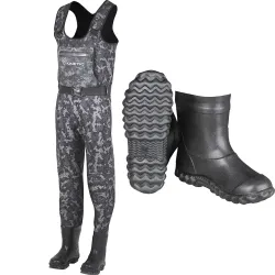 Kinetic NeoRush Bootfoot Camouflage Waders