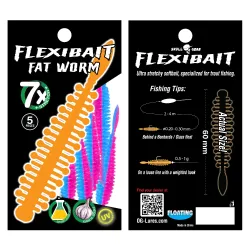 Skull Gear Flexibait Fat Worm 5pak