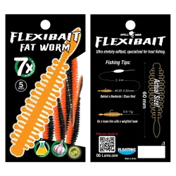 Skull Gear Flexibait Fat Worm 5pak