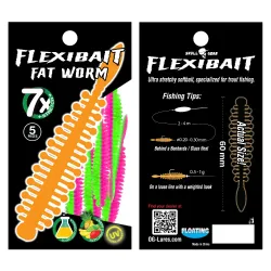 Skull Gear Flexibait Fat Worm 5pak