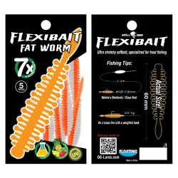Skull Gear Flexibait Fat Worm 5pak