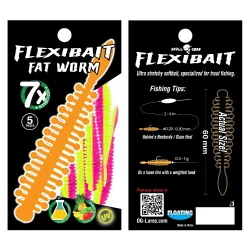 Skull Gear Flexibait Fat Worm 5pak