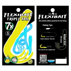 Skull Gear Flexibait Triple Tail 5pak