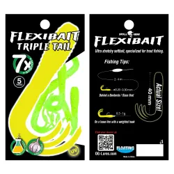 Skull Gear Flexibait Triple Tail 5pak