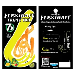 Skull Gear Flexibait Triple Tail 5pak