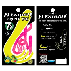Skull Gear Flexibait Triple Tail 5pak