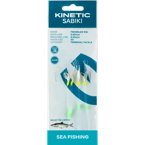 Kinetic Sabiki Trembler Rig Holo Fishskin/Pearl Flash Holo Fishskin/Pearl Flash