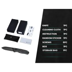 Kizer Drop Bear | S35VN | Fatcarbon | Ki3619A4