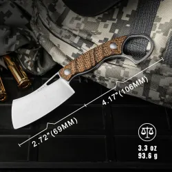 Kizer Little Rhino | AEB-L | Burlap Micarta