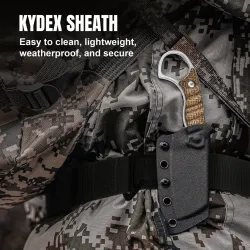 Kizer Little Rhino | AEB-L | Burlap Micarta