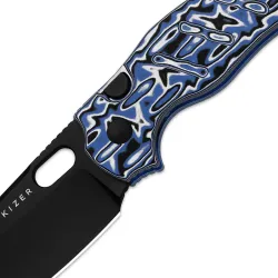 Kizer Sheepdog C01C 2.9 BS | Kizer Button Liner Lock | Nitro-V | vortex pattern micarta | PVD Coating