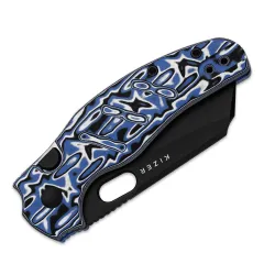 Kizer Sheepdog C01C 2.9 BS | Kizer Button Liner Lock | Nitro-V | vortex pattern micarta | PVD Coating