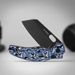 Kizer Sheepdog C01C 2.9 BS | Kizer Button Liner Lock | Nitro-V | vortex pattern micarta | PVD Coating