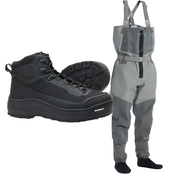 Vision Koski Grey Zip + Musta Hiker Waders S�t
