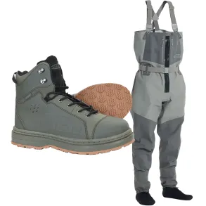 Vision Koski Grey Zip �ndbare Waders S�t