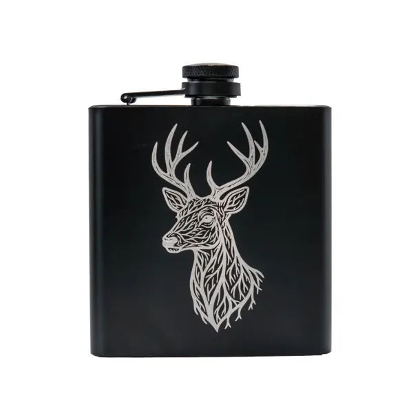 Lommel�rke 177 ML Sort Med Hjorte Motiv