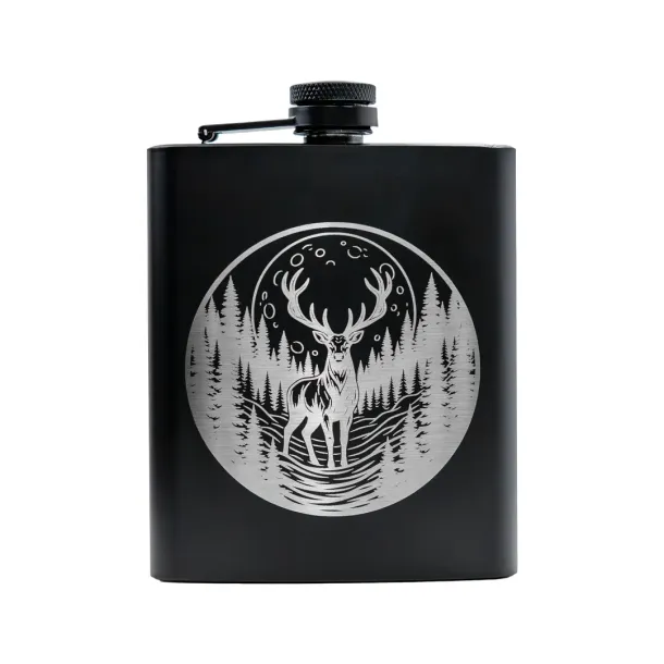 Lommel�rke 207 ML Sort Med Hjorte Og Skov Motiv