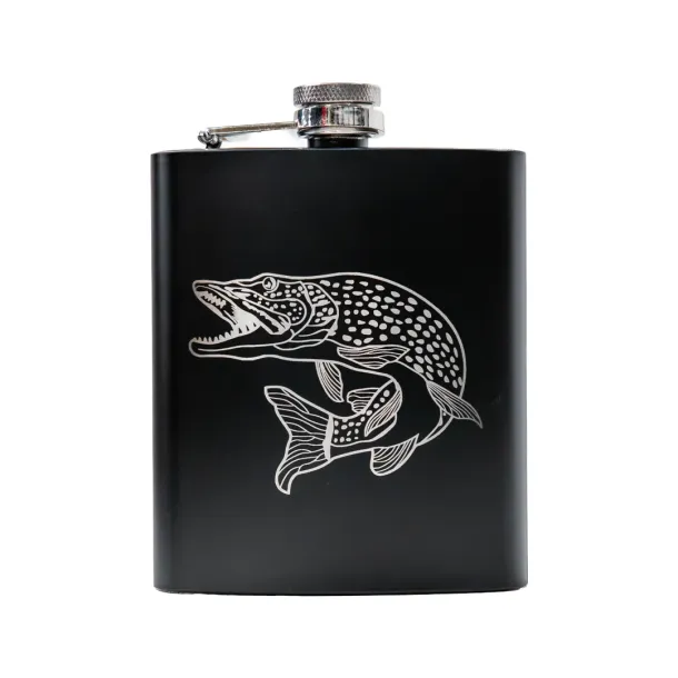 Lommel�rke 207 ML Sort Med Gedde Motiv