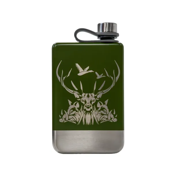 Lommel�rke 237 ML Oliven/S�lv Med Hjort Og Svin Motiv